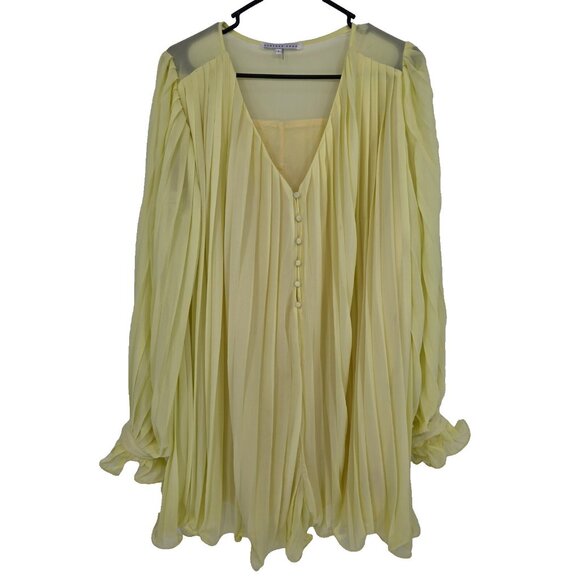 Endless Rose Size Large Romper Found Love Pleated Yellow - Picture 1 of 6